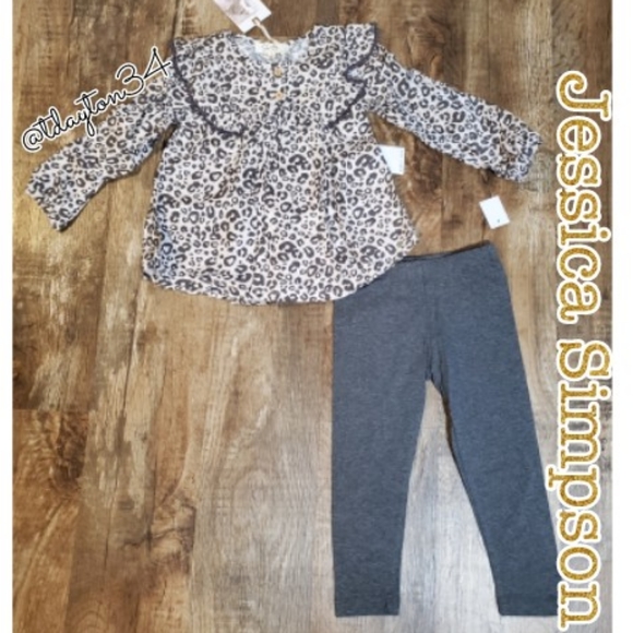 Jessica Simpson Other - NWT 3T Toddler Girl Jessica Simpson Leopard outfit